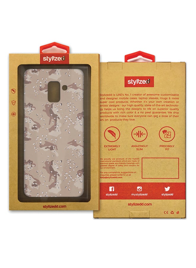 Stylizedd Slim Snap Matte Finish Case Cover For Samsung Galaxy A8 Plus (2018) Desert Storm Camo - Image 2