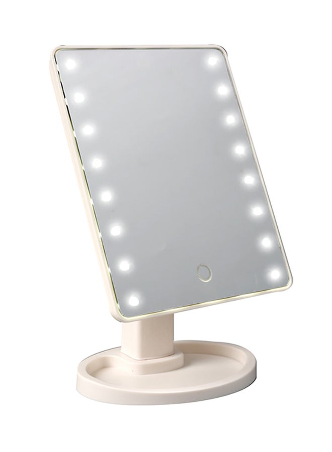 BOOBEAUTY LED Touch Screen Makeup Mirror White 