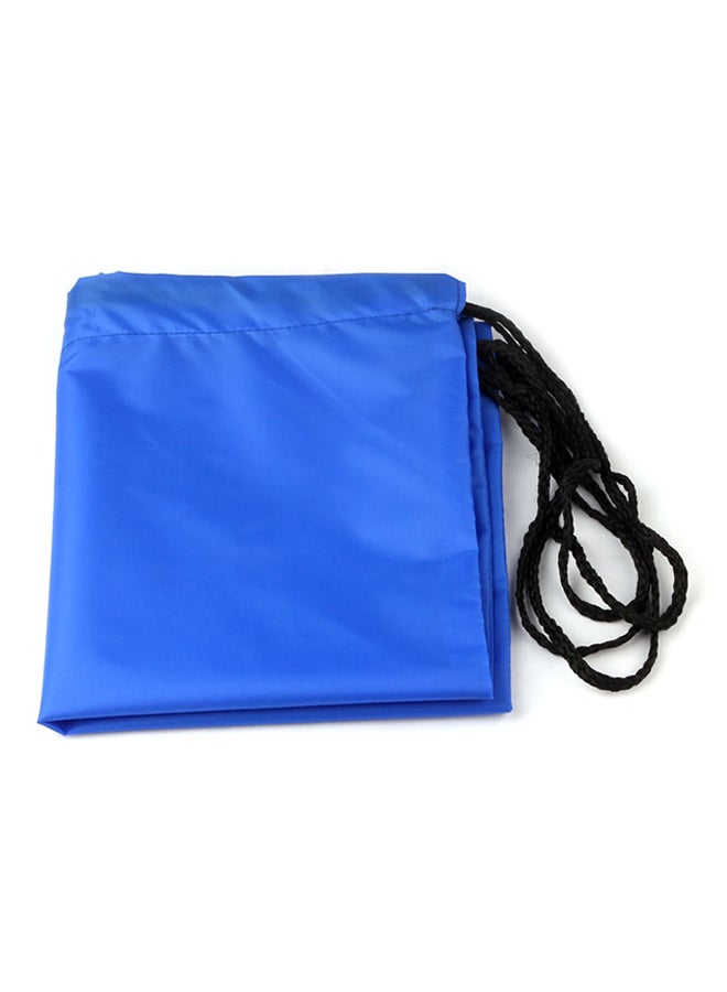 Nylon Drawstring Outdoor Backpack Blue/Black - Image 3