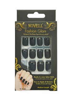 NOVELL Fashion Glam Artificial Nail Kit 5 Black 