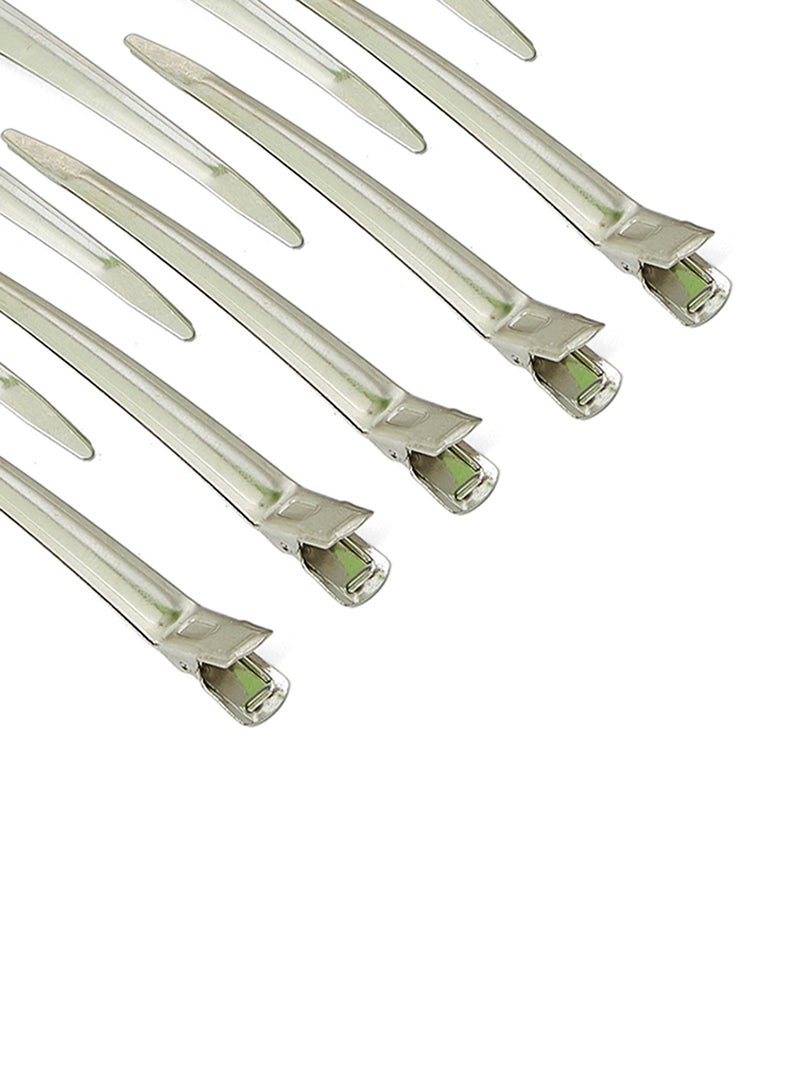 وان تيك مشابك شعر من المعدن من 10 قطع فضي - Image 2