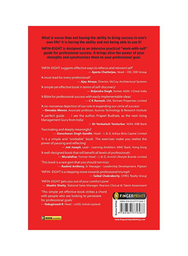 Infin Eight: Eight Principles For Infinite Professional Success Paperback English by Prajeet Budhale - 5/1/2018  - Image 2