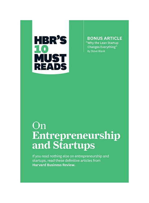 HBR's 10 Must Reads: On Startups And Entrepreneurship Paperback English by Reid Hoffman - 30-Apr-18