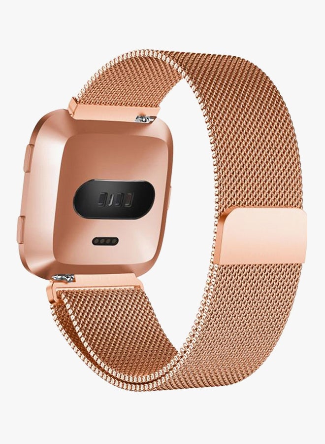 ISank Replacement Band For Fitbit Versa 5.3-7.5inch Gold  - Image 2