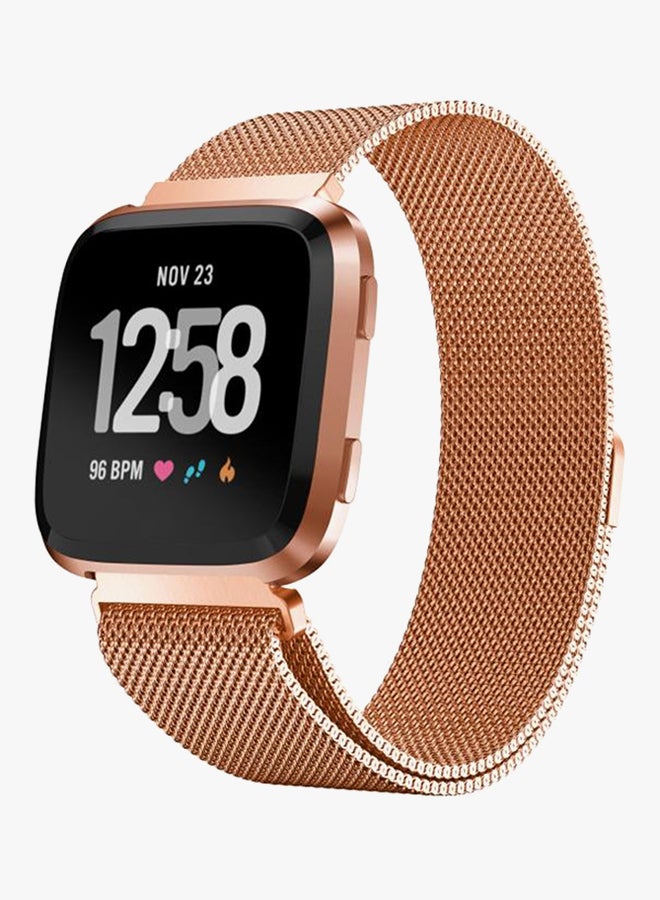 ISank Replacement Band For Fitbit Versa 5.3-7.5inch Gold  - Image 3