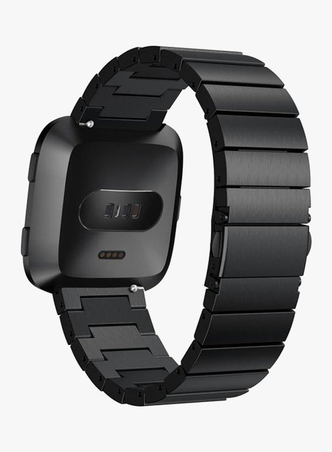 ISank Replacement Band For Fitbit Versa 14-19centimeter Black  - Image 2