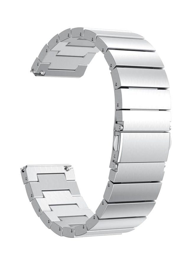 ISank Replacement Band For Fitbit Versa Silver/Black - Image 1