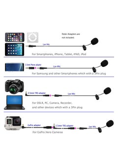 ANSELF External Clip-on Lapel Lavalier Microphone iu99 Black  - Image 3