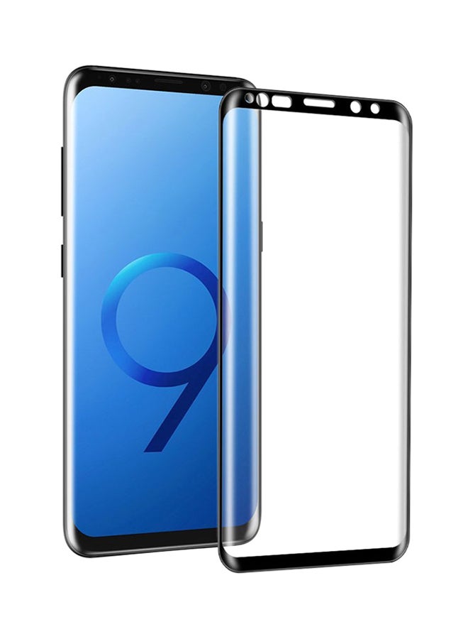 INEIX Full Screen Surface Tempered Glass Screen Protector For Samsung Galaxy S9 Black/Clear - Image 2