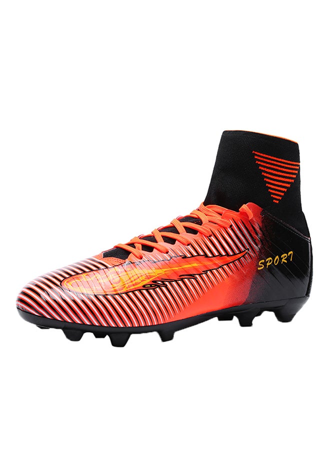 Fashion Cleats Football Soccer Shoes Orange/Black  - Image 1