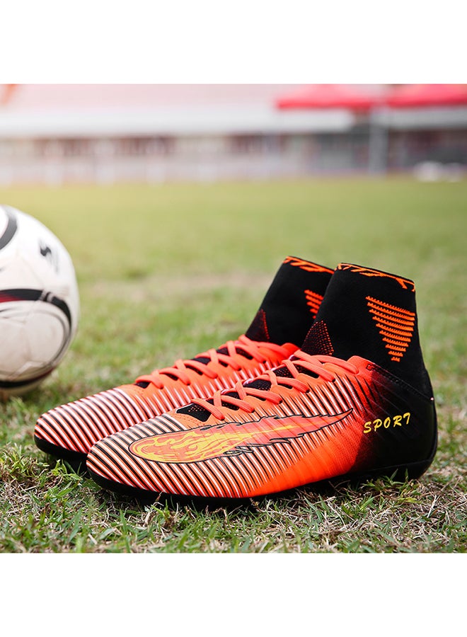Fashion Cleats Football Soccer Shoes Orange/Black  - Image 4
