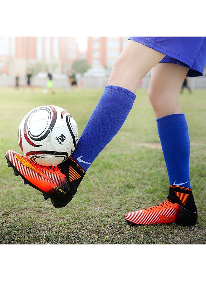 Fashion Cleats Football Soccer Shoes Orange/Black  - Image 5