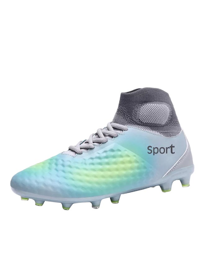 Fashion Cleats Football Soccer Shoes Blue/Yellow/Grey - Image 1
