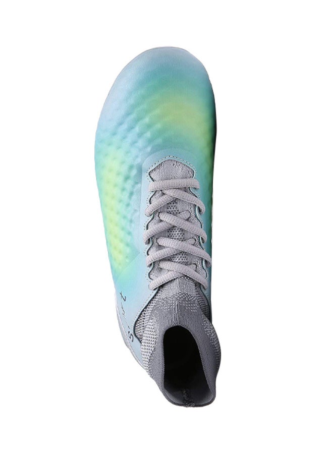 Fashion Cleats Football Soccer Shoes Blue/Yellow/Grey - Image 2