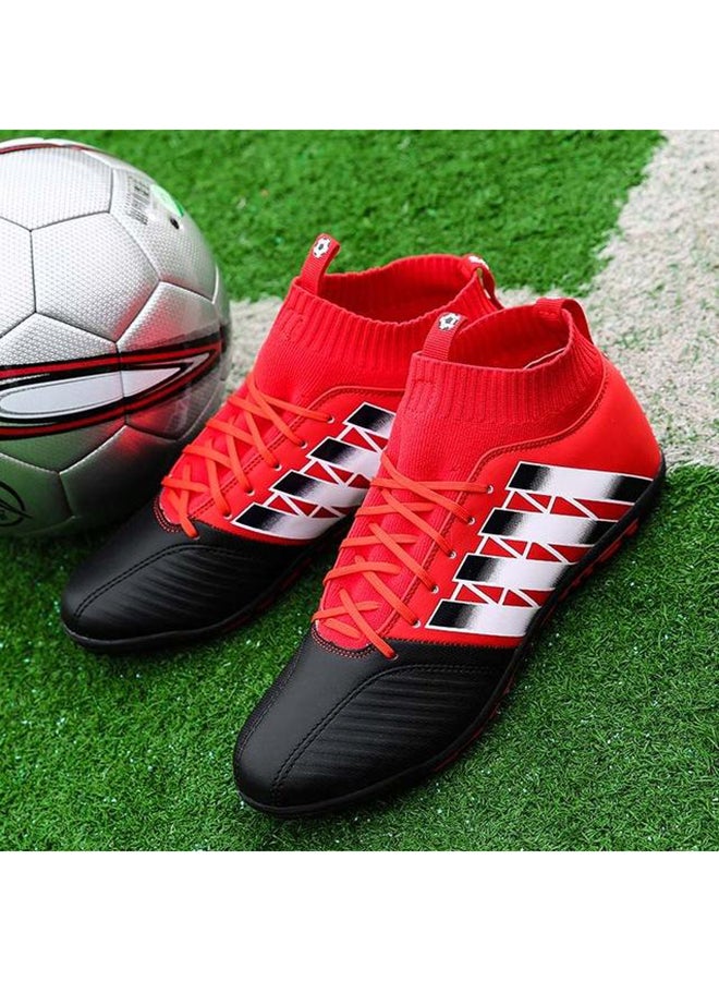 Fashion Cleats Football Soccer Shoes Red/Black  - Image 4