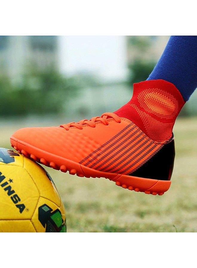 Fashion Cleats Football Soccer Shoes Orange/Black  - Image 2