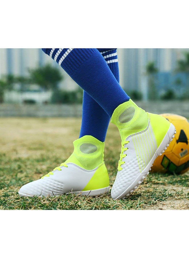 Fashion Cleats Football Soccer Shoes White/Green - Image 4