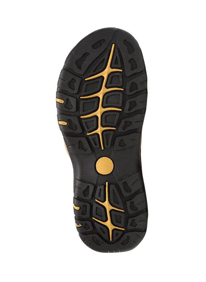 Non Slip Hook & Loop Casual Sandals Brown/Black/Beige  - Image 3