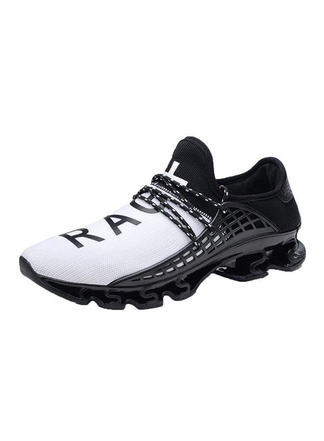 Generic Rubber Sole Trainers White/Black  - Image 1