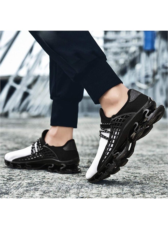 Generic Rubber Sole Trainers White/Black  - Image 4