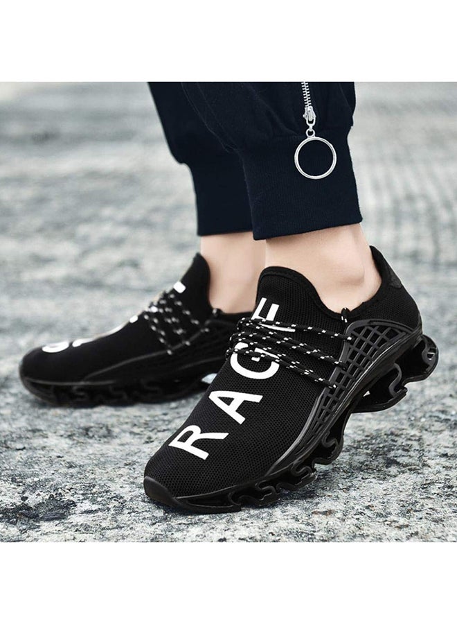 Generic Rubber Sole Trainers Black  - Image 5