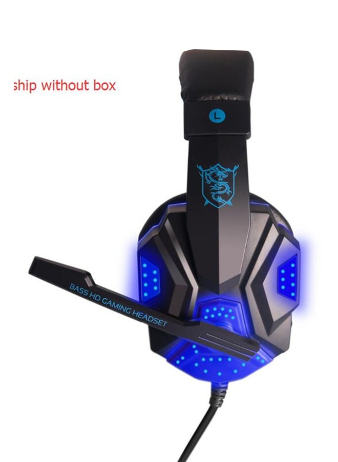 Universal On-Ear Stereo Headphone With Microphone Blue/Black - Image 2