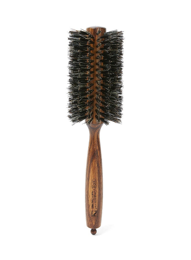 3ME MAESTRI Essence Natural Handle Bristle Brush Black/Brown 75grams  - Image 1