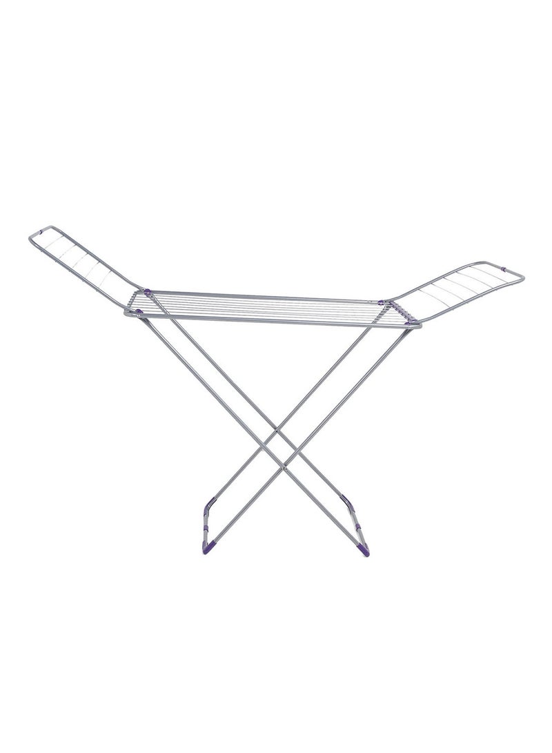 Sarayli - Caprice Foldable Clothes Drying Rack Grey/Purple 6x6inch - Image 1