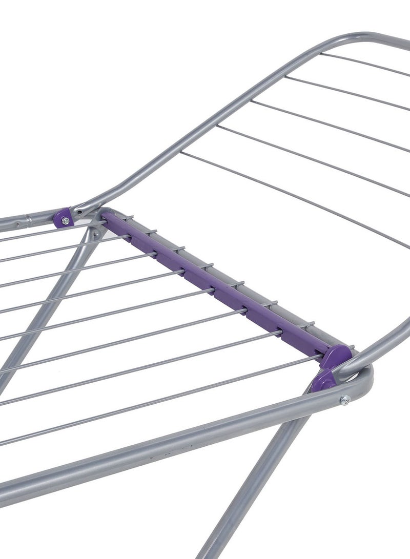 Sarayli - Caprice Foldable Clothes Drying Rack Grey/Purple 6x6inch - Image 1