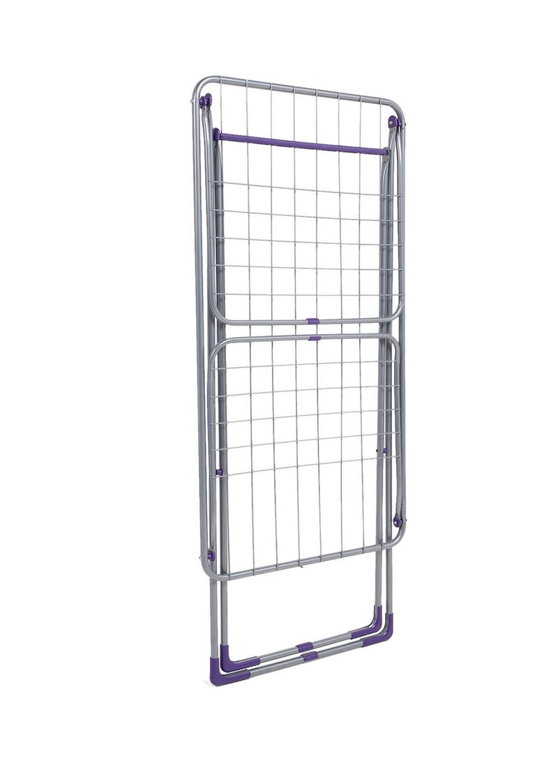 Sarayli - Caprice Foldable Clothes Drying Rack Grey/Purple 6x6inch - Image 1