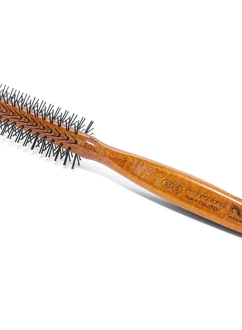 3ME MAESTRI Quadra Natural Handle Bristle Brush Black/Brown 35grams  - Image 3