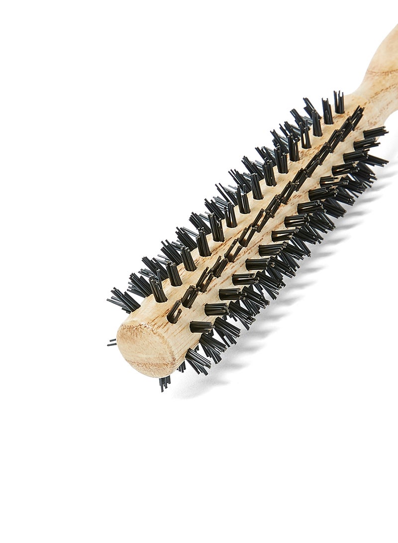 3ME MAESTRI Triangle Natural Handle Bristle Brush Black/Beige 35grams  - Image 2
