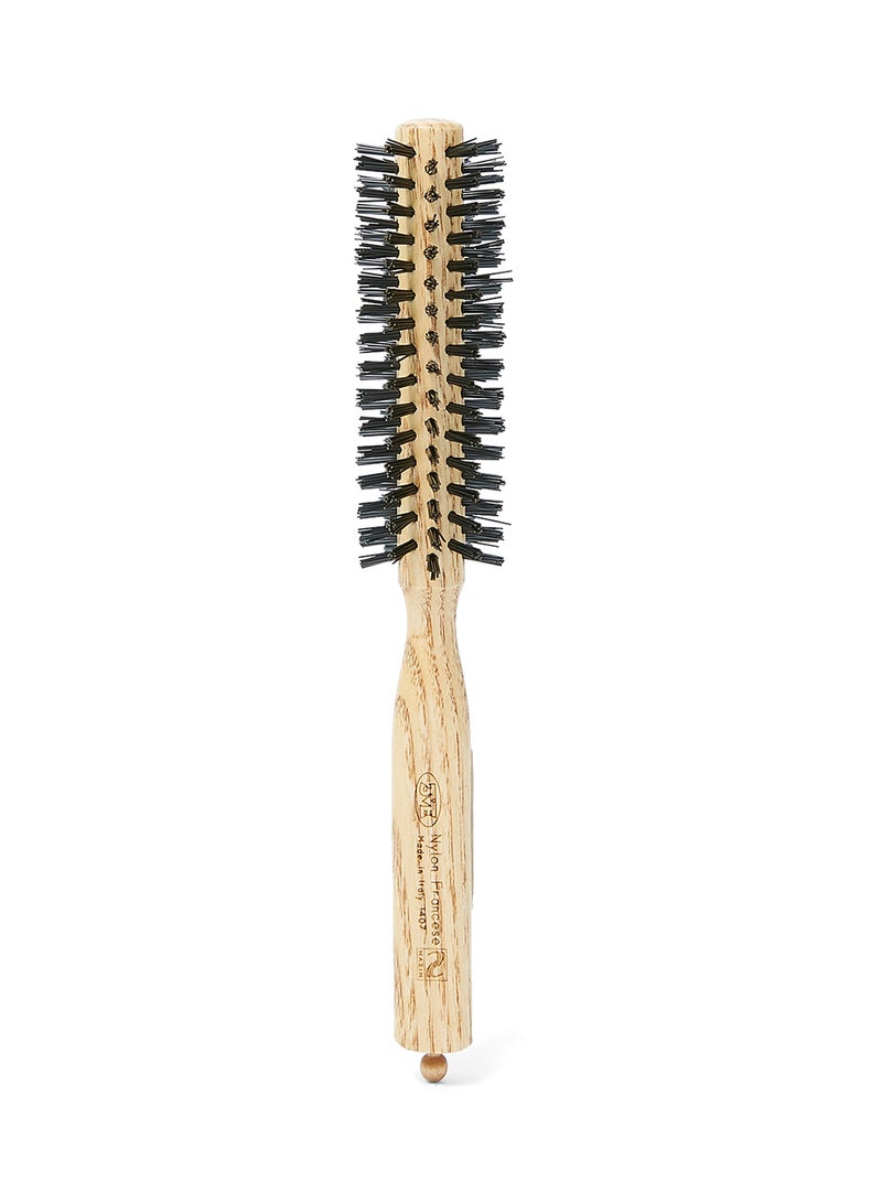 3ME MAESTRI Triangle Natural Handle Bristle Brush Black/Beige 35grams  - Image 1