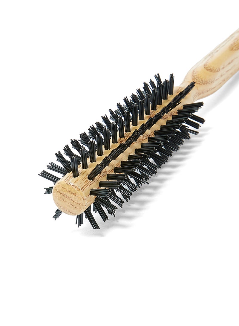 3ME MAESTRI Triangle Natural Handle Bristle Brush Black/Beige 35grams  - Image 2