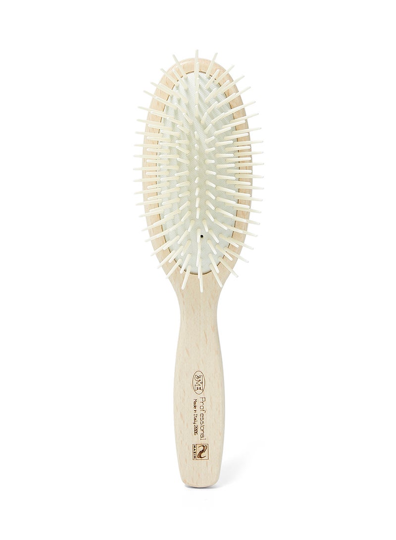 3ME MAESTRI Premier Natural Handle Bristle Brush Beige/Yellow 70grams  - Image 1