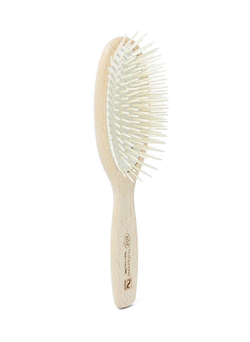 3ME MAESTRI Premier Natural Handle Bristle Brush Beige/Yellow 70grams  - Image 2