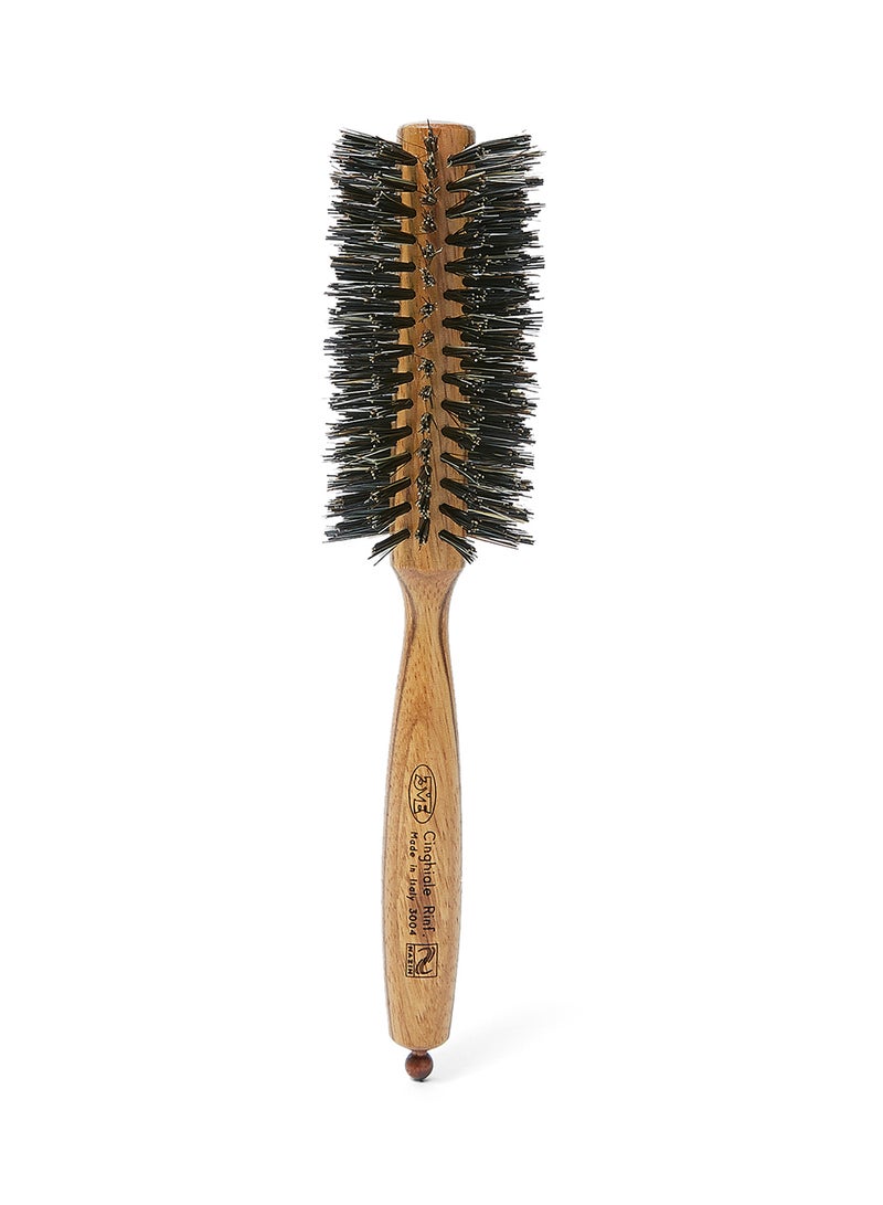 3ME MAESTRI Essence Natural Handle Bristle Brush Black/Brown 55grams  - Image 1