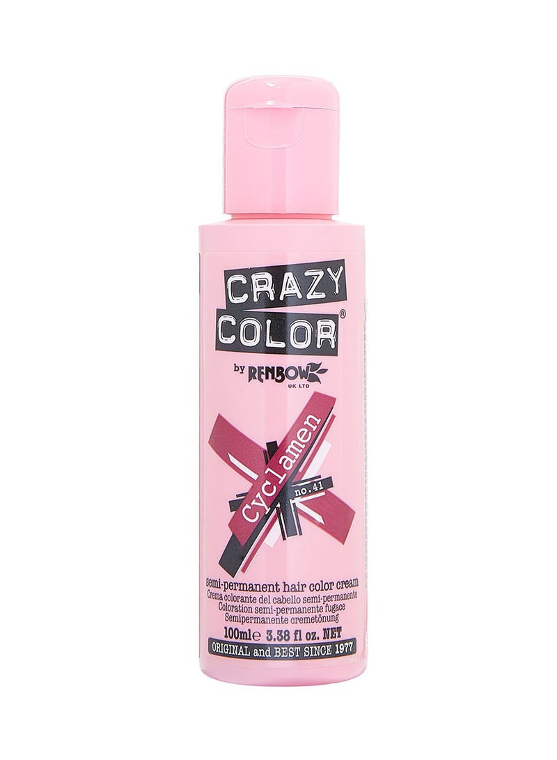 Crazy Color Semi-Permanent Hair Colour Cream Cyclamen 41 100ml 