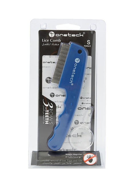 Comb With Magnifying Lens Blue
