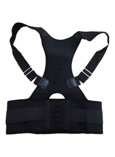 Adjustable Shoulder Back Brace Posture Correction Belt Black S