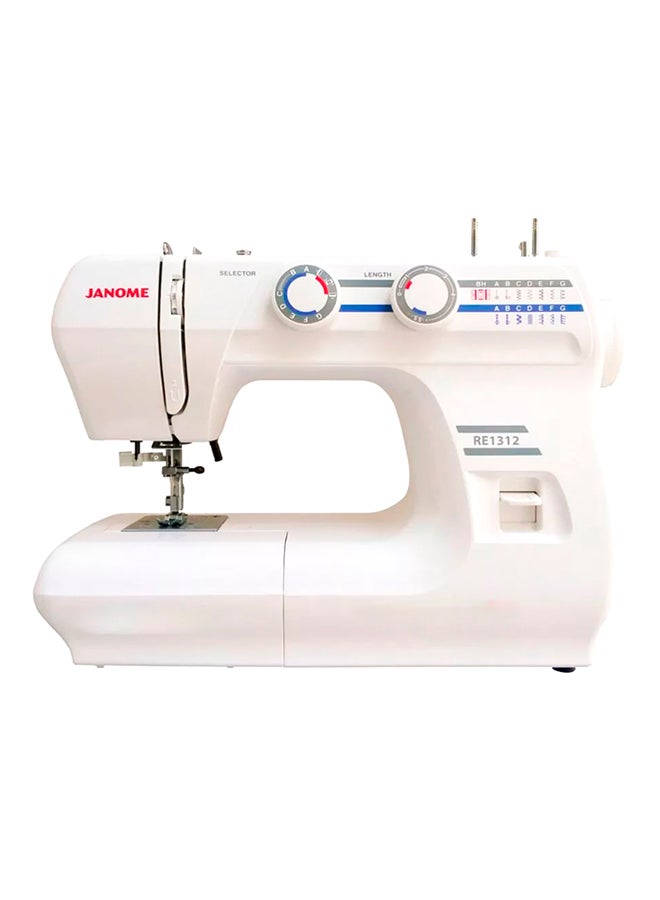 Janome Multipurpose Electric Sewing Machine RE-1312 White 