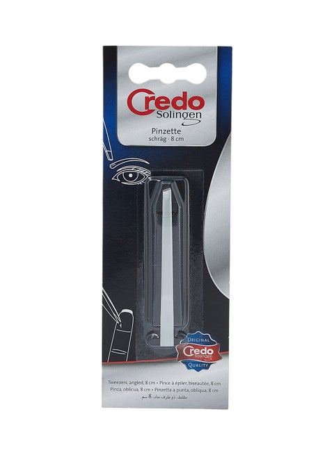 Chromium Lopsided Matt Tweezers Silver