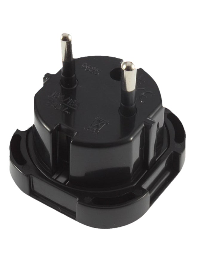 VANDER LIFE - UK To EU AC Travel Plug Adapter Black - Image 1