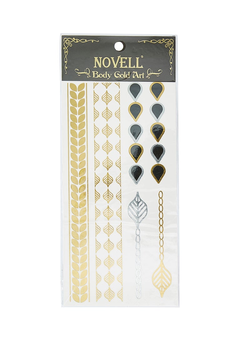 نوفل وشم مؤقت برسومات فنية للجسد #016