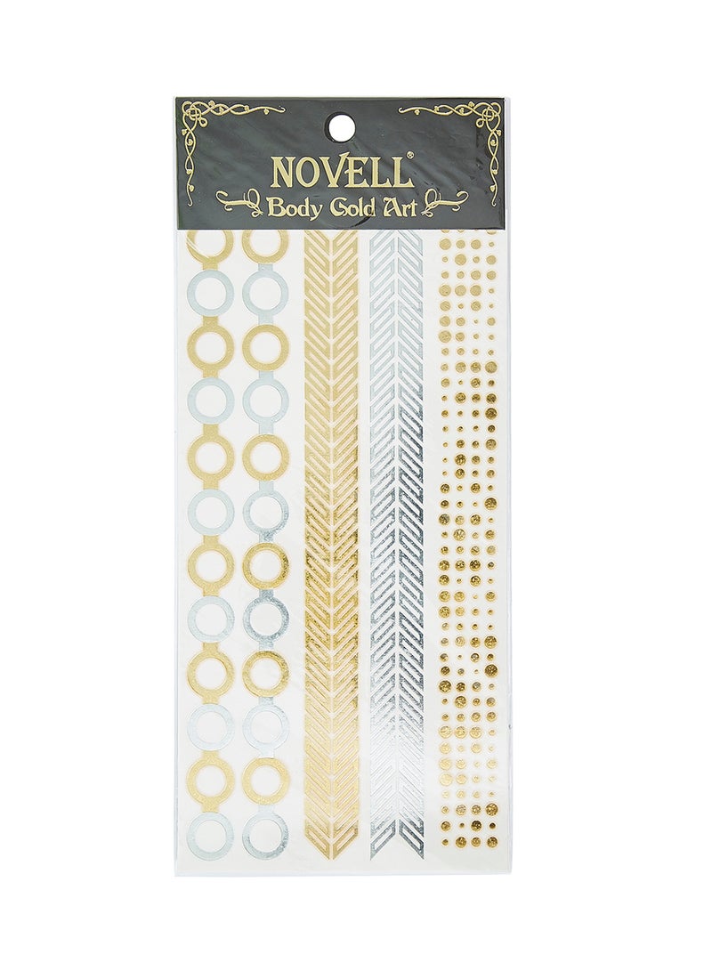 نوفل وشم مؤقت برسومات فنية للجسد #024