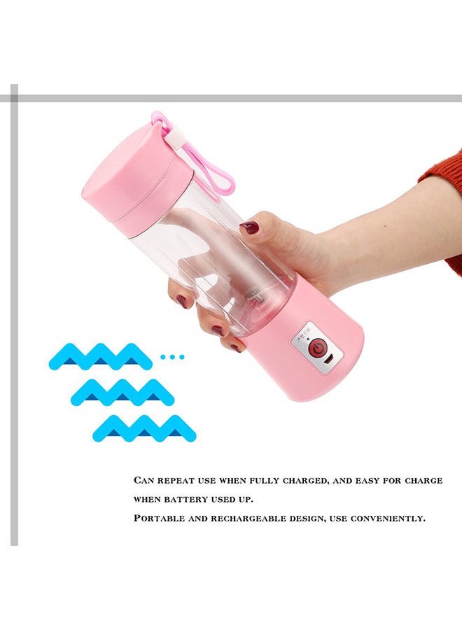 فاندر لايف كوب عصر كهربائي لصنع العصير والسموزي بمنفذ USB قدرة 200 واط 380.0 ml 200.0 W ZK1623403 الوردي/الشفاف - Image 2