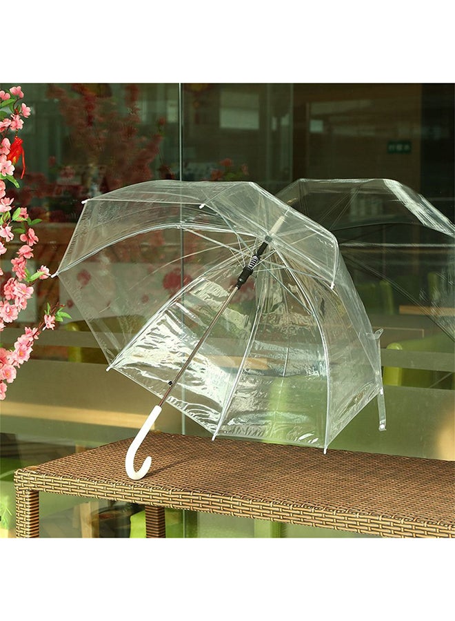 VANDER LIFE Long Handle Semi-Automatic Umbrella Transparent - Image 2