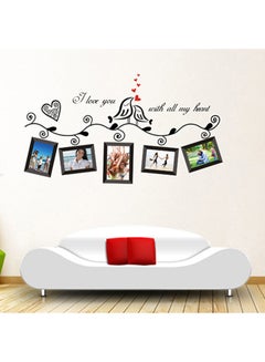 ANSELF Love Birds Picture Frame Wall Sticker Black  - Image 1