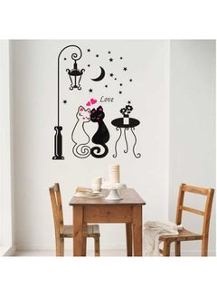 Art Design Home Decoration Wall Decor Cute Cat Couple Sticker Black 60x33cm - v1533806731/N16183012A_3