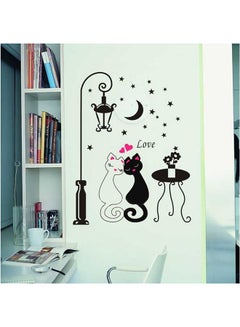 ANSELF Art Design Home Decoration Wall Decor Cute Cat Couple Sticker Black 60x33cm  - Image 4